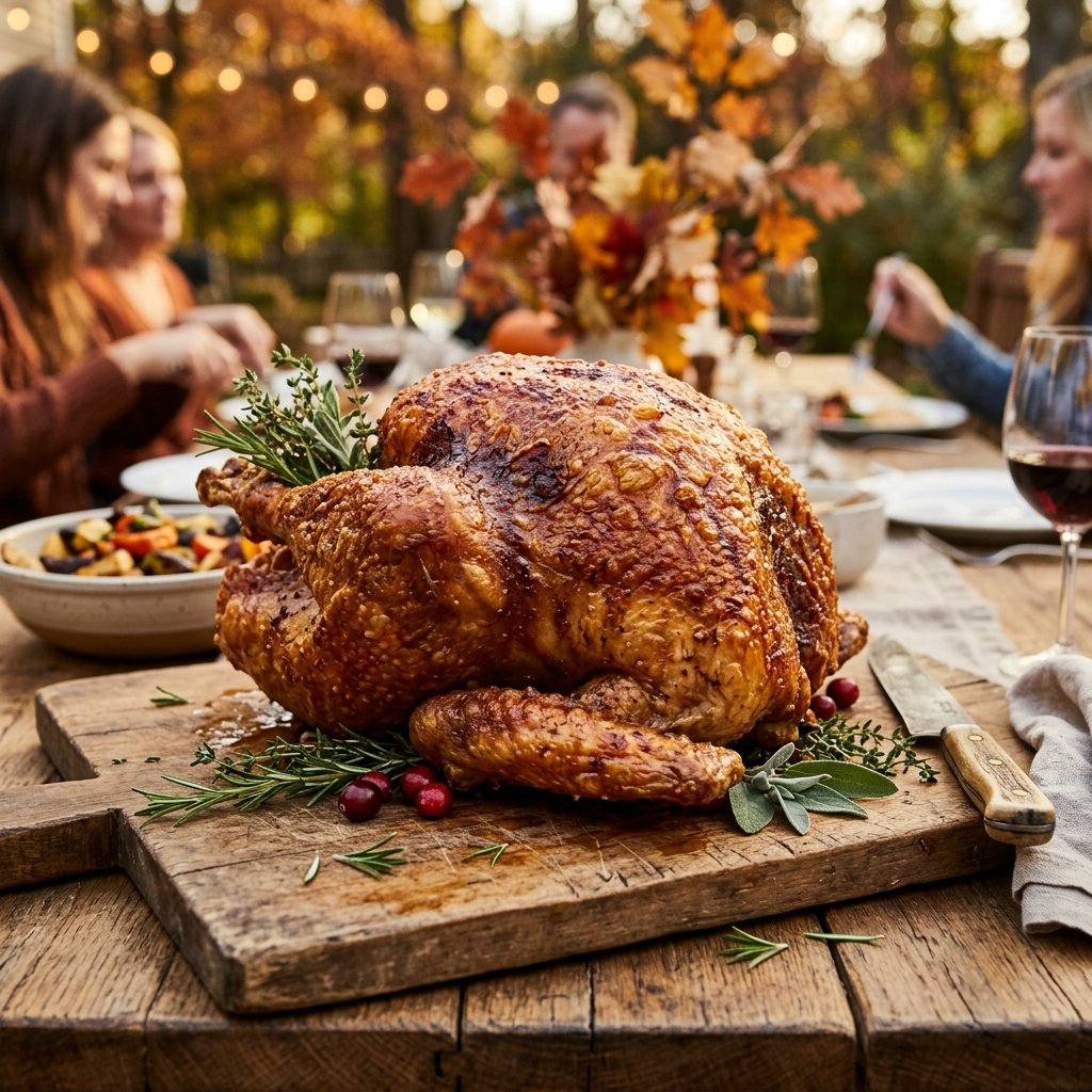 Turkey temperature illustration supporting a deep-frying safety guide